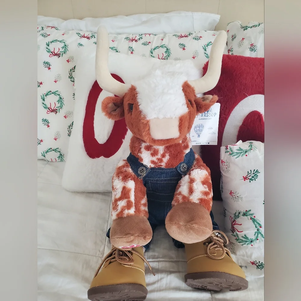 Longhorn Cow Stuffed Animal With Complete Outfit NWT (please read description)